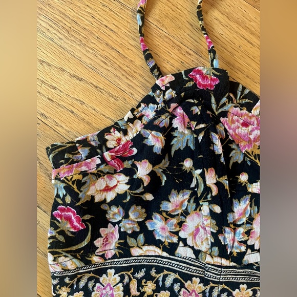 American Eagle cropped floral cotton corset . Sz M. Like new. - Picture 3 of 6